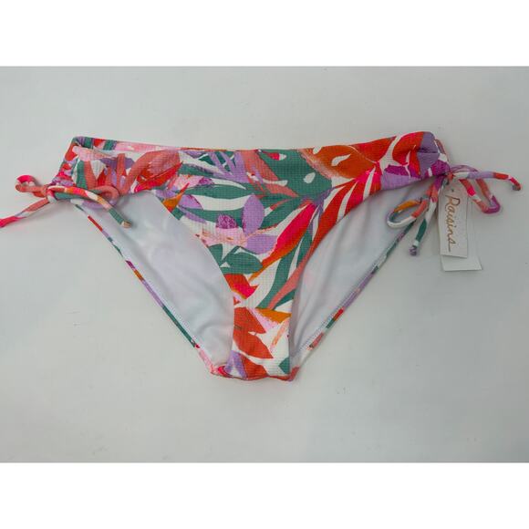 Raisins Luna Pant White Floral Print Bikini Bottoms - Size Large NWT - Picture 3 of 8